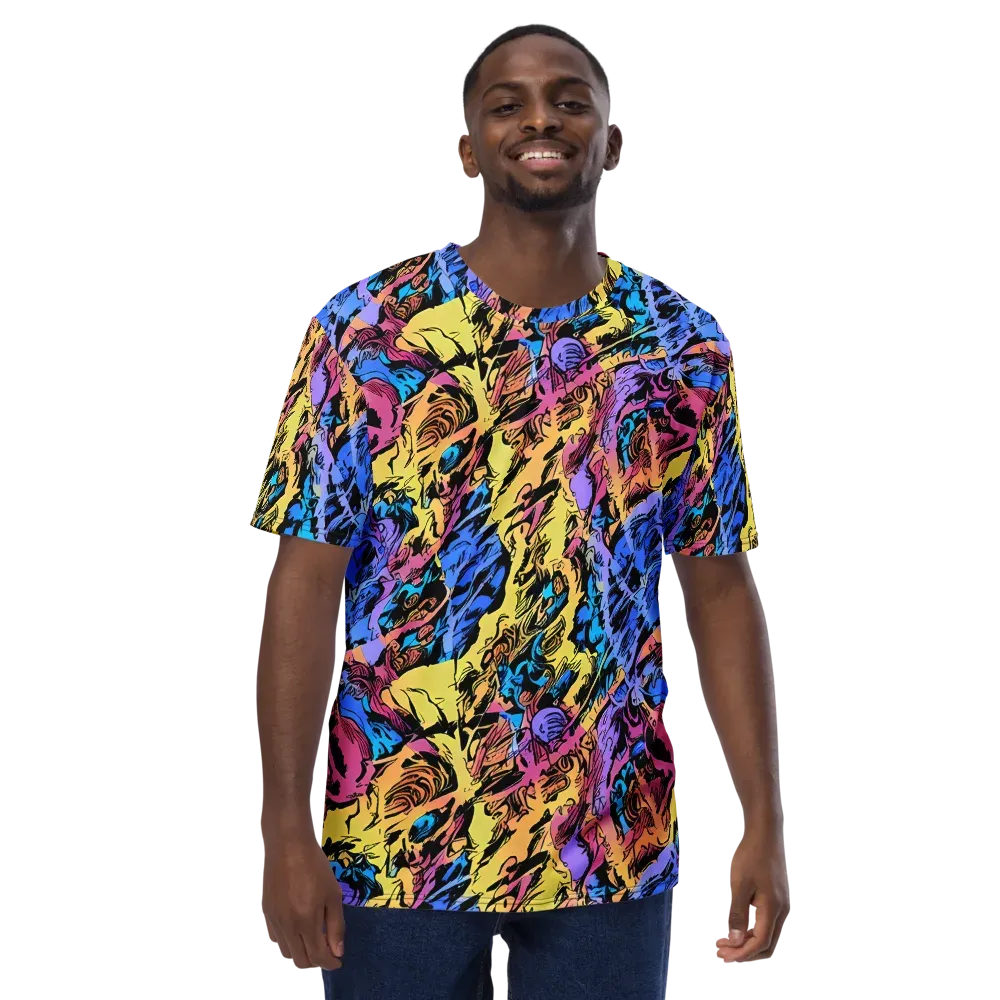 Pop-tide on Men's Crew Neck T-Shirt — Front