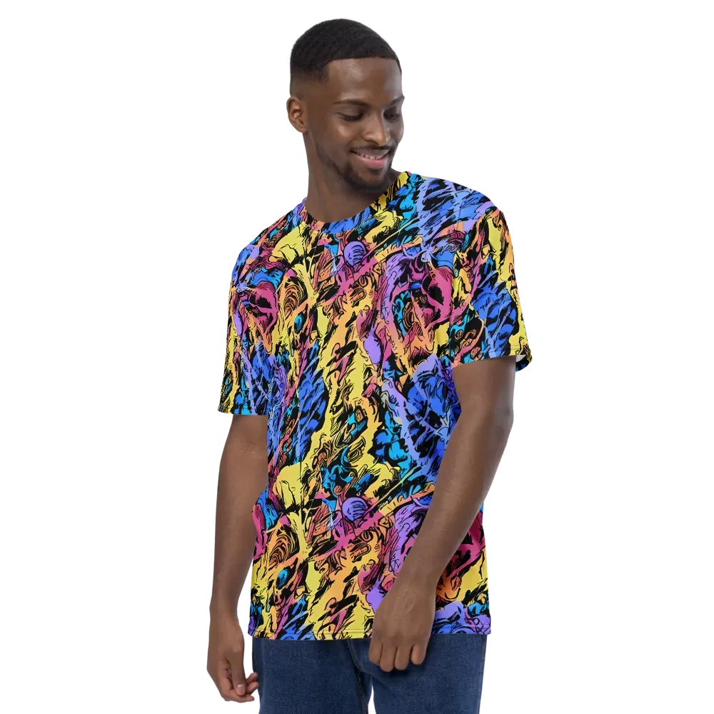 Pop-tide on Men's Crew Neck T-Shirt — Left