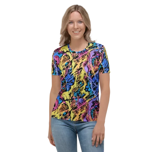 Pop-tide on a Women's Crew Neck T-Shirt