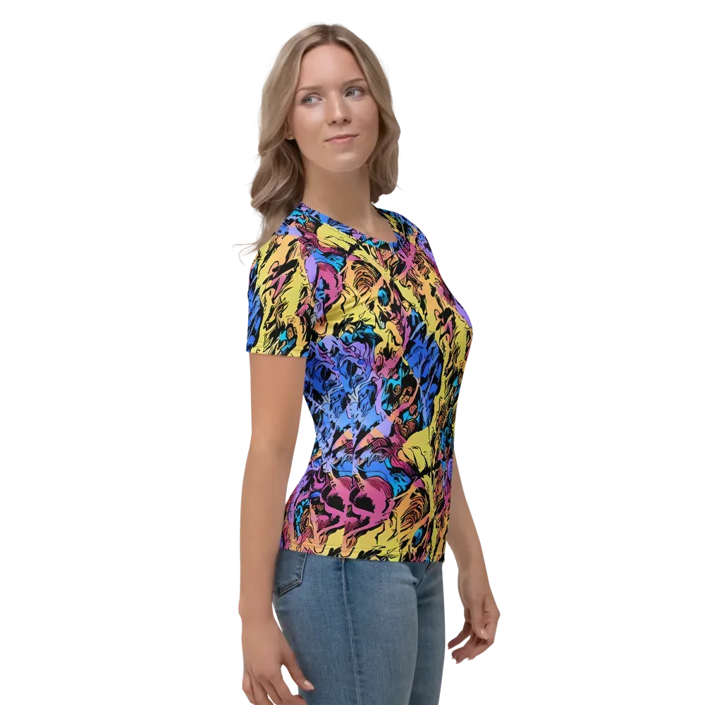 Pop-tide on Women's Crew Neck T-Shirt — Right