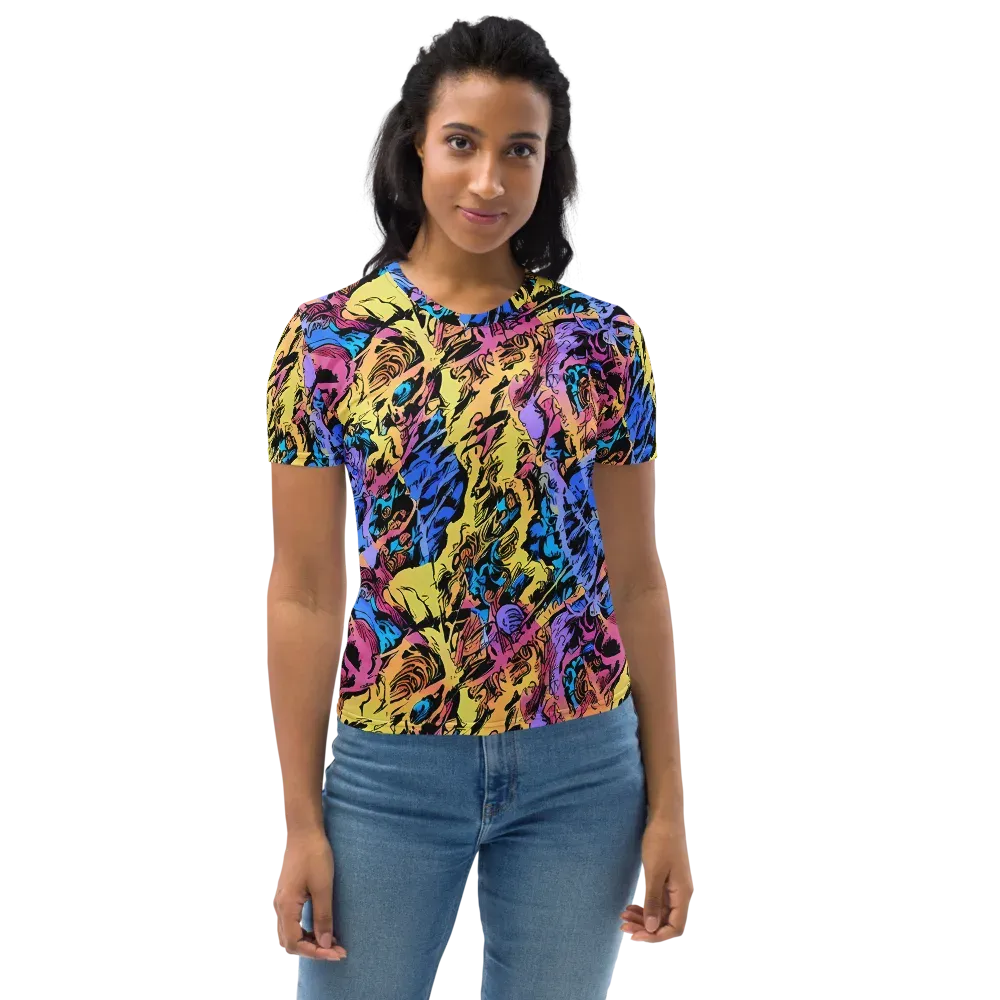 Pop-tide on Women's Crew Neck T-Shirt — Front