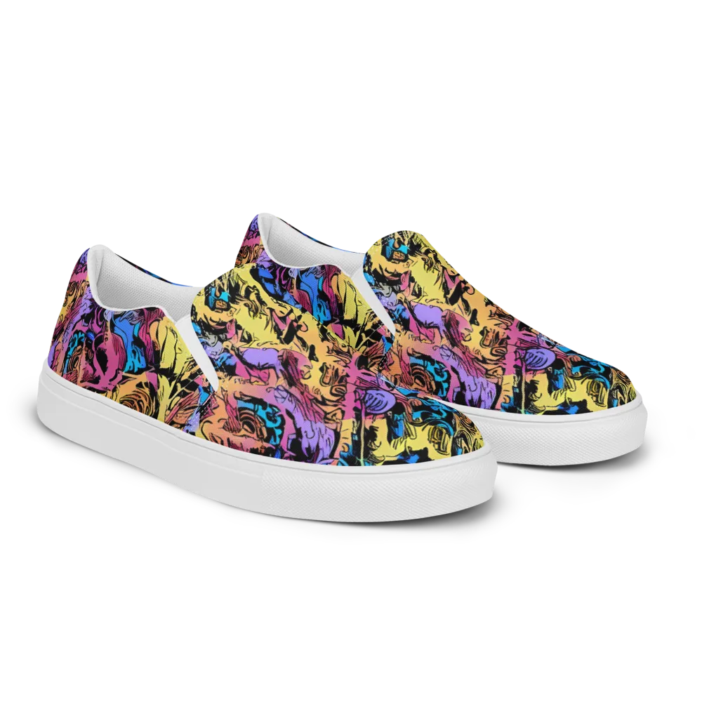 Pop-tide on Men's Slip-On Canvas Shoes — Right Front