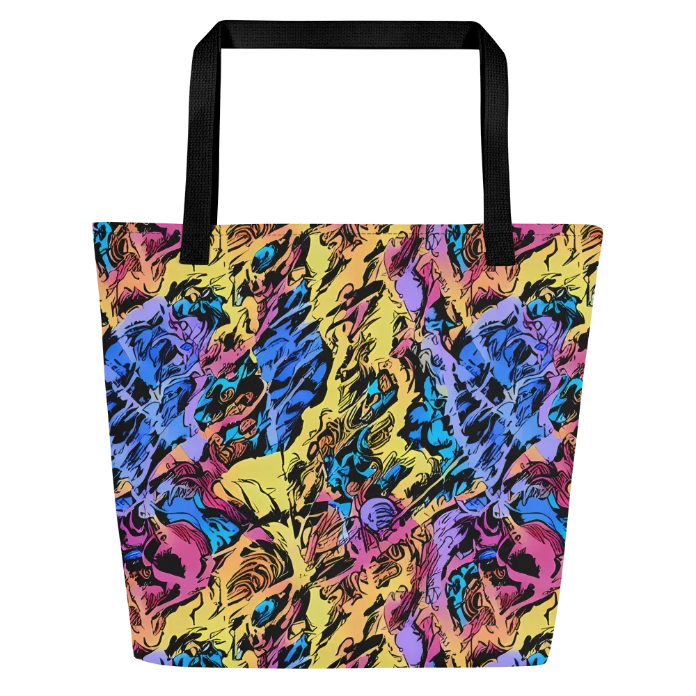 Pop-tide on Large Tote Bag W/ Pocket — Front