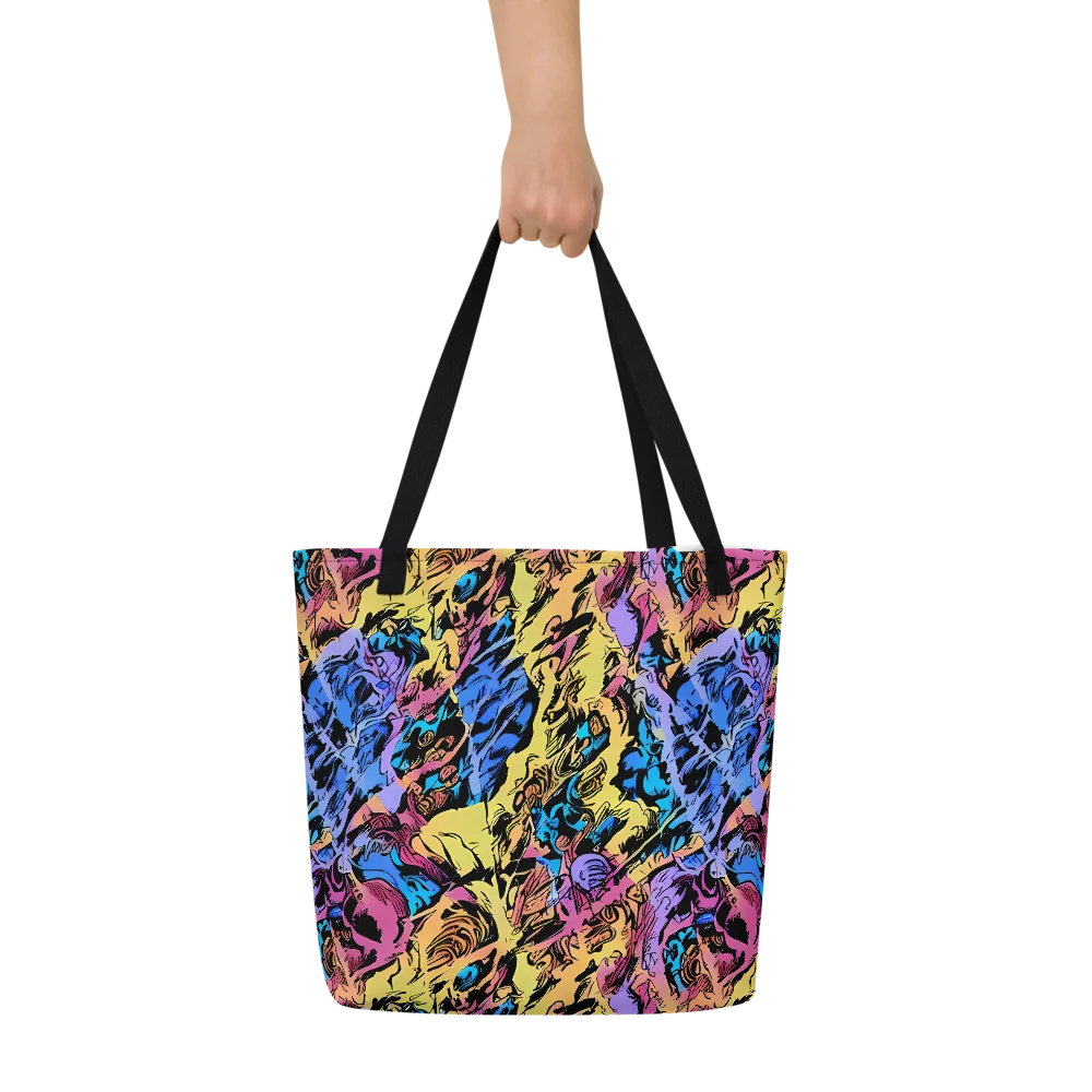 Pop-tide on Large Tote Bag W/ Pocket — Front
