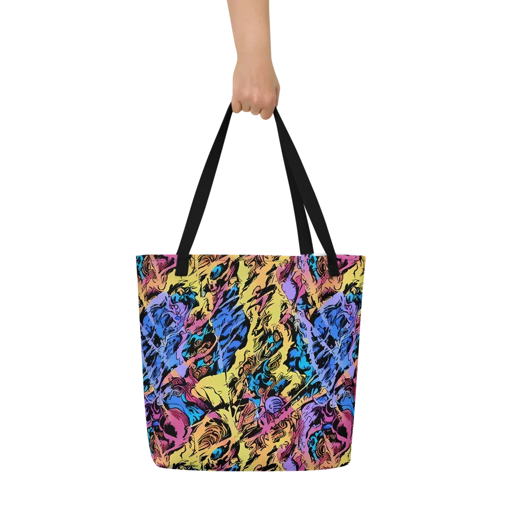 Pop-tide on Large Tote Bag W/ Pocket — Front