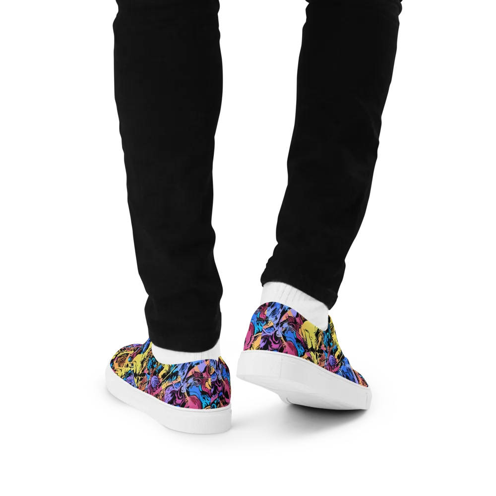 Pop-tide on Men's Lace-Up Canvas Shoes — Back