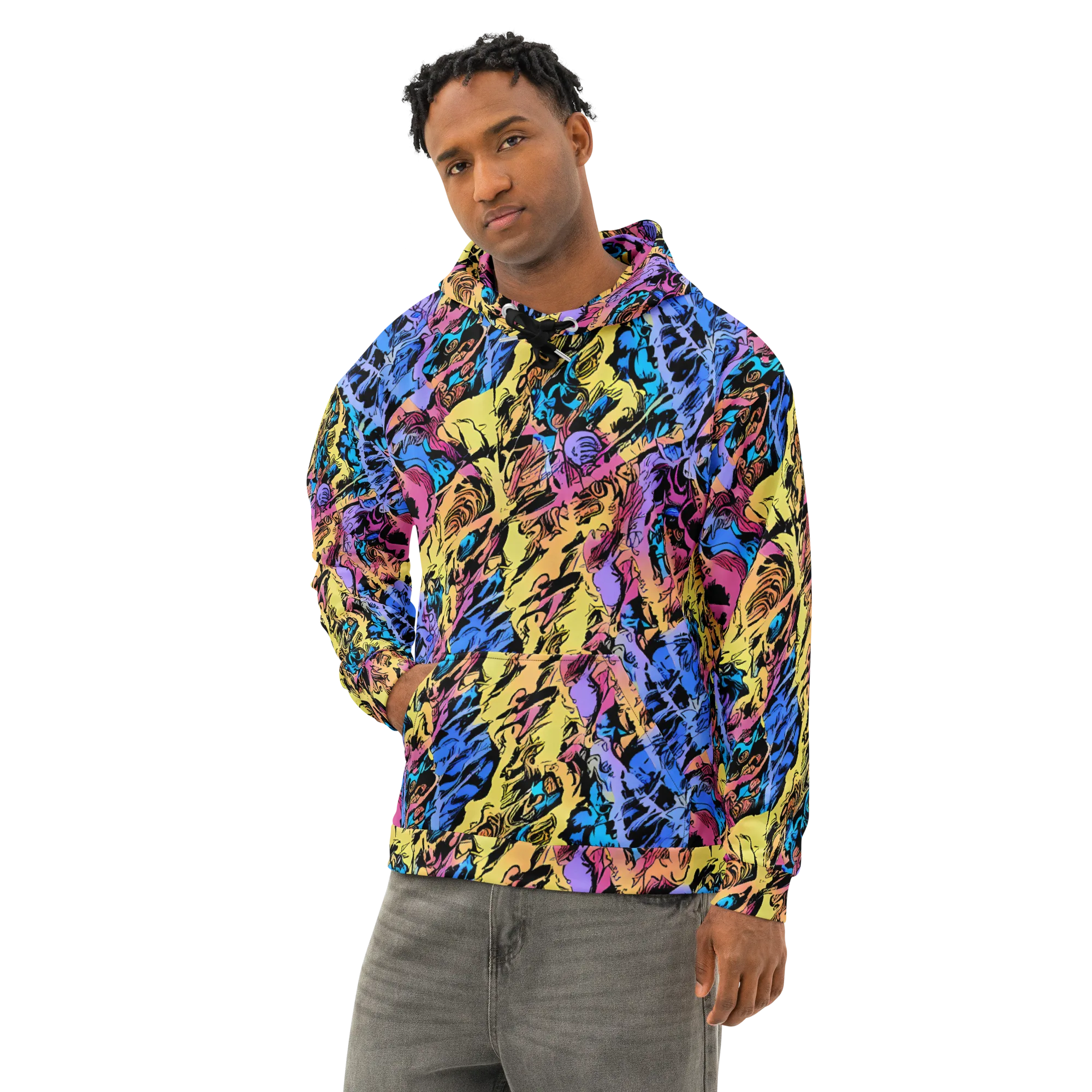 Pop-tide on Cotton Hoodie — Left Front