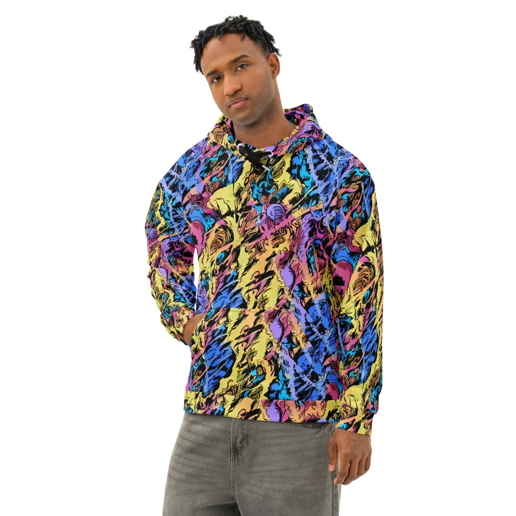 Pop-tide on Cotton Hoodie — Left Front