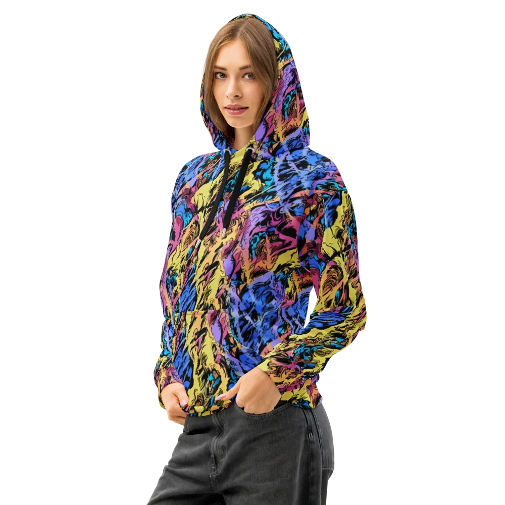 Pop-tide on Cotton Hoodie — Left Front