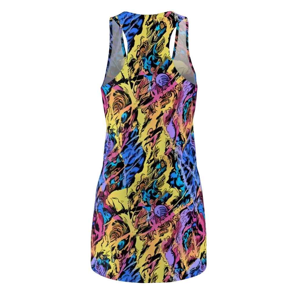 Pop-tide on Racerback Dress — Back