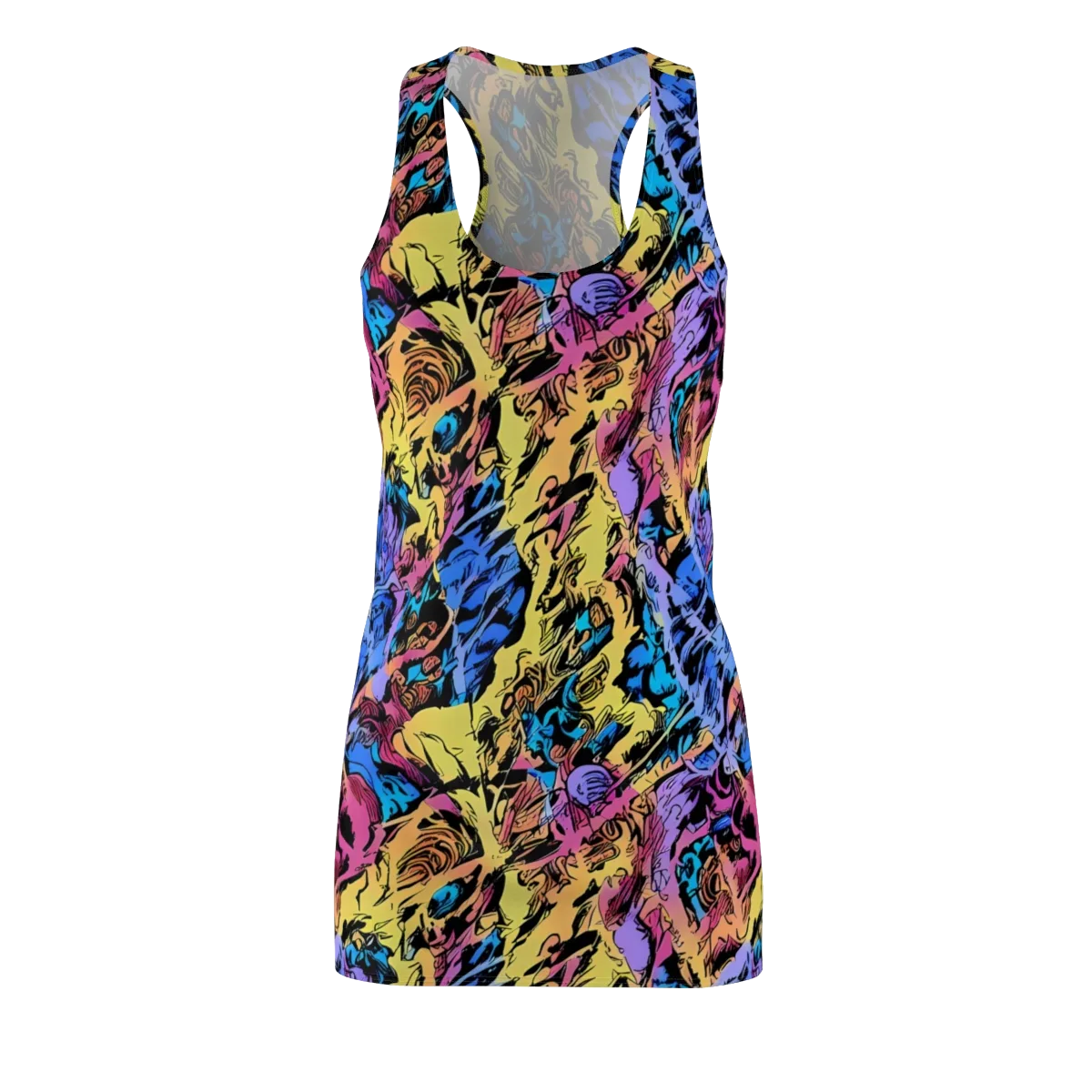 Pop-tide on Racerback Dress — Front