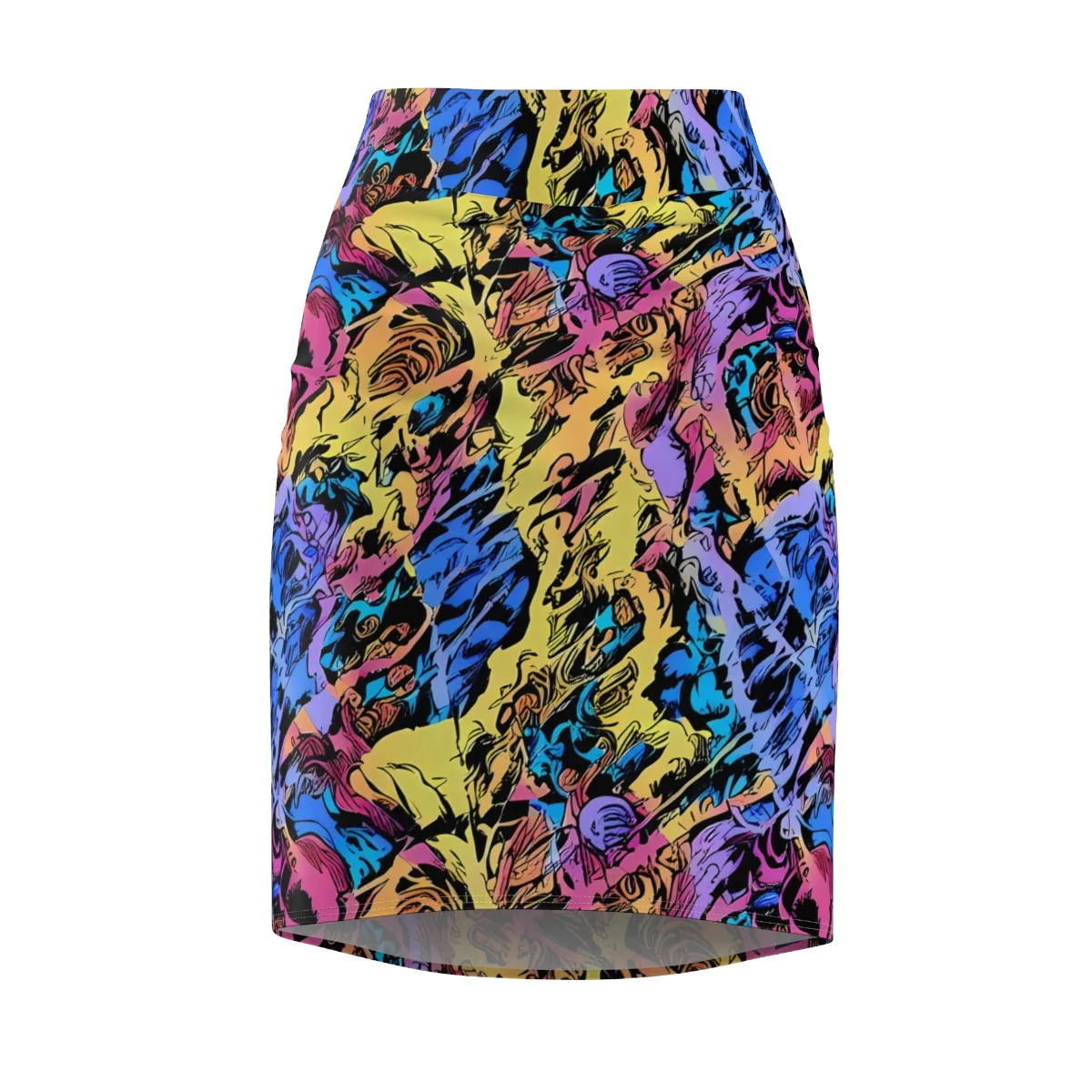 Pop-tide on Pencil Skirt — Front