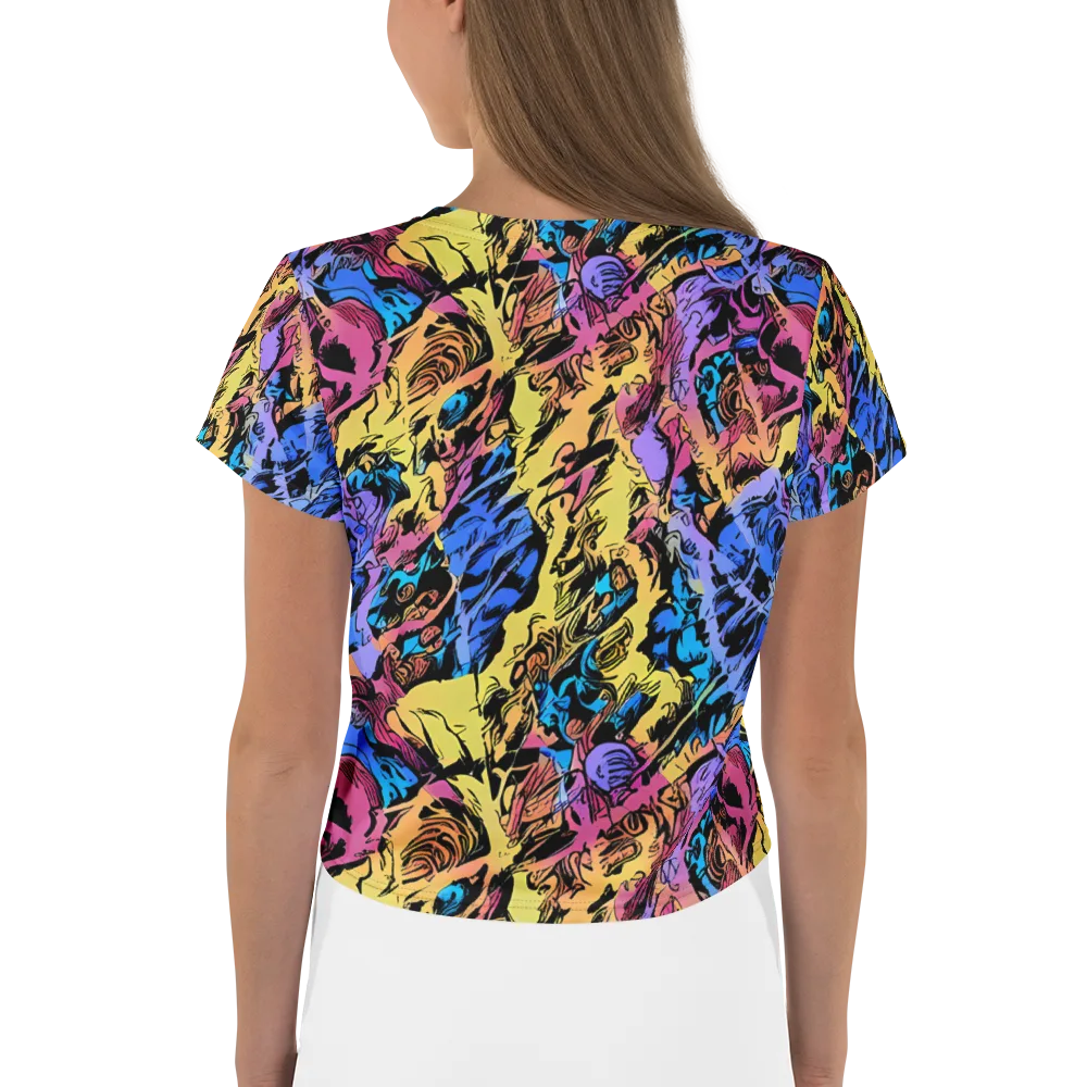Pop-tide on Crop Tee — Back