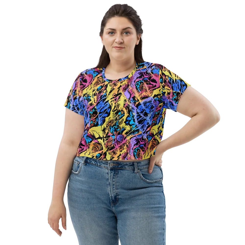 Pop-tide on Crop Tee — Front