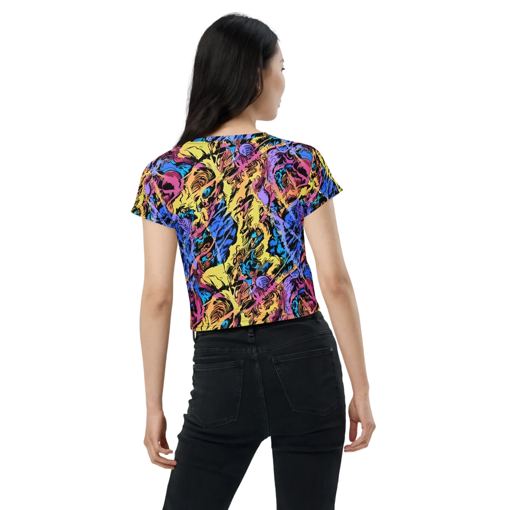Pop-tide on Crop Tee — Back