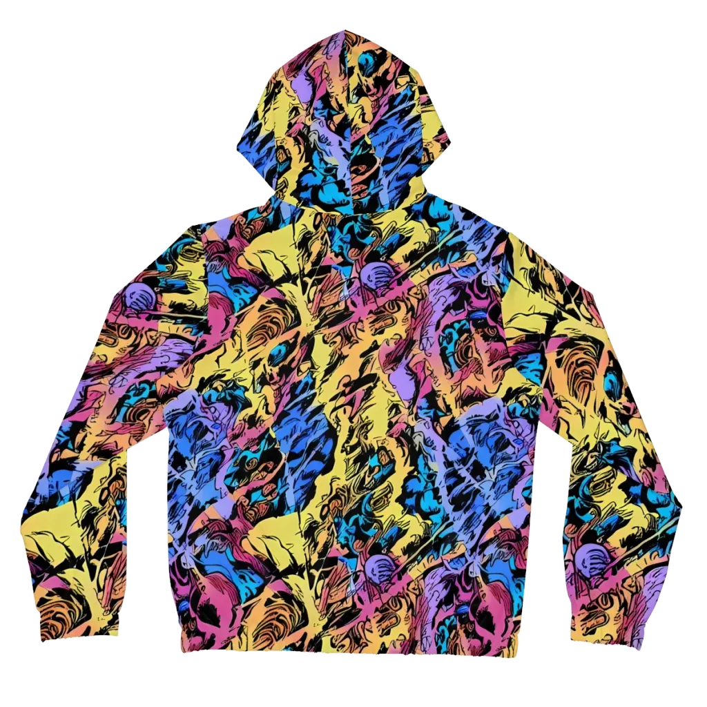 Pop-tide on Women's Full-Zip Hoodie — Back