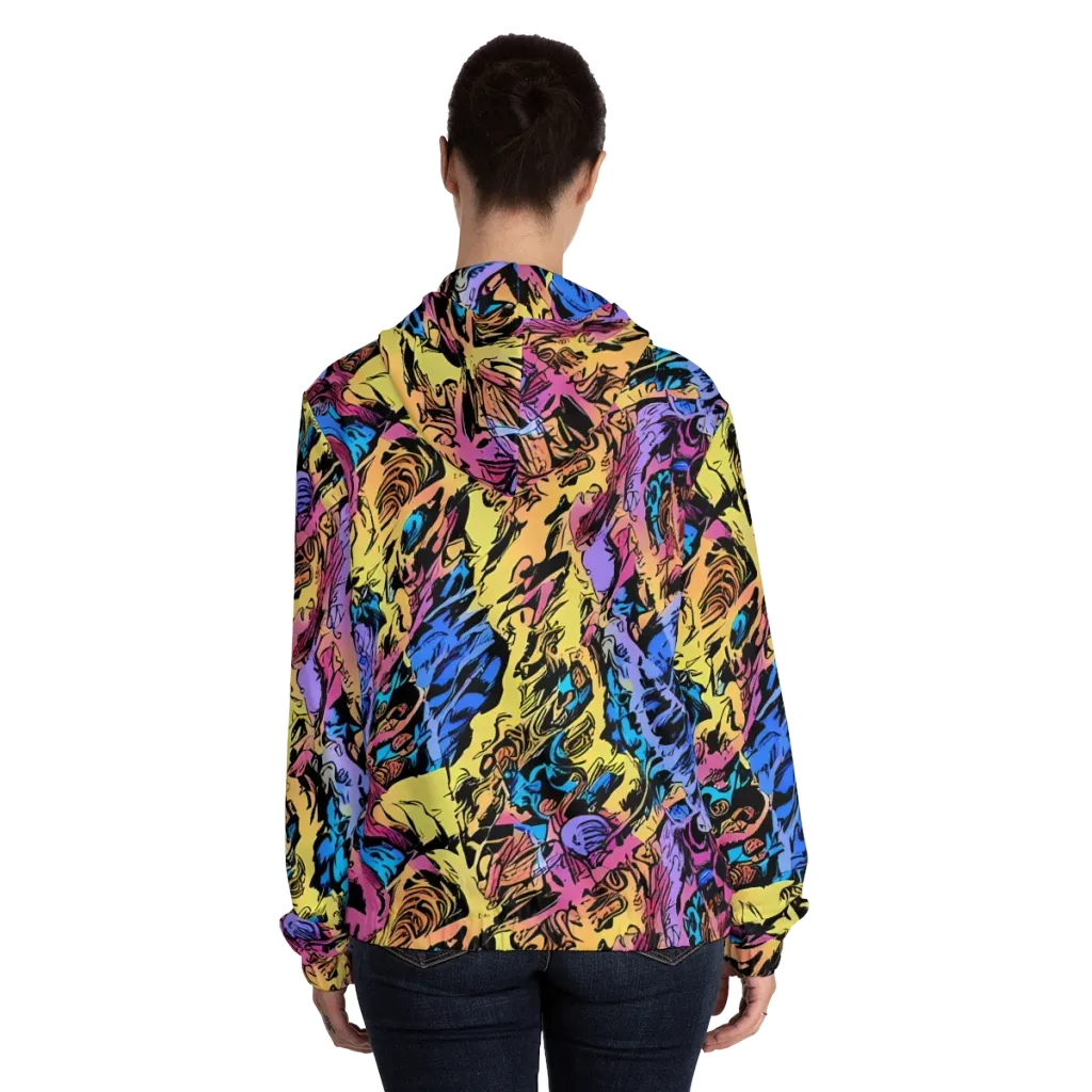 Pop-tide on Women's Full-Zip Hoodie — Back On Person