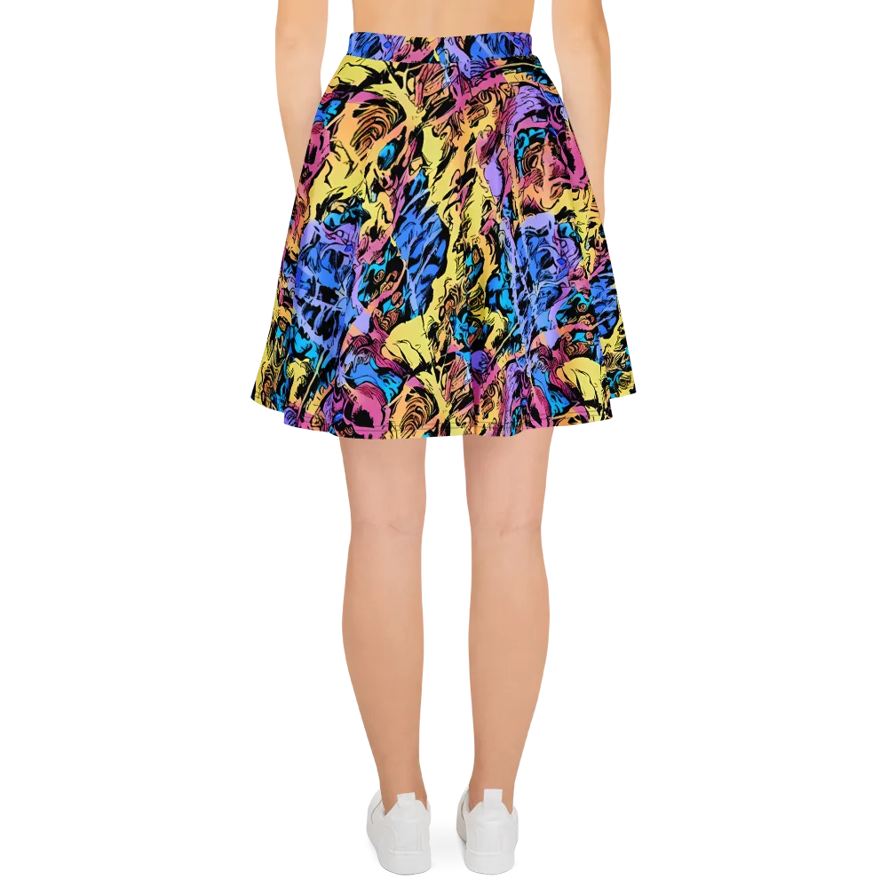 Pop-tide on Skater Skirt — Back
