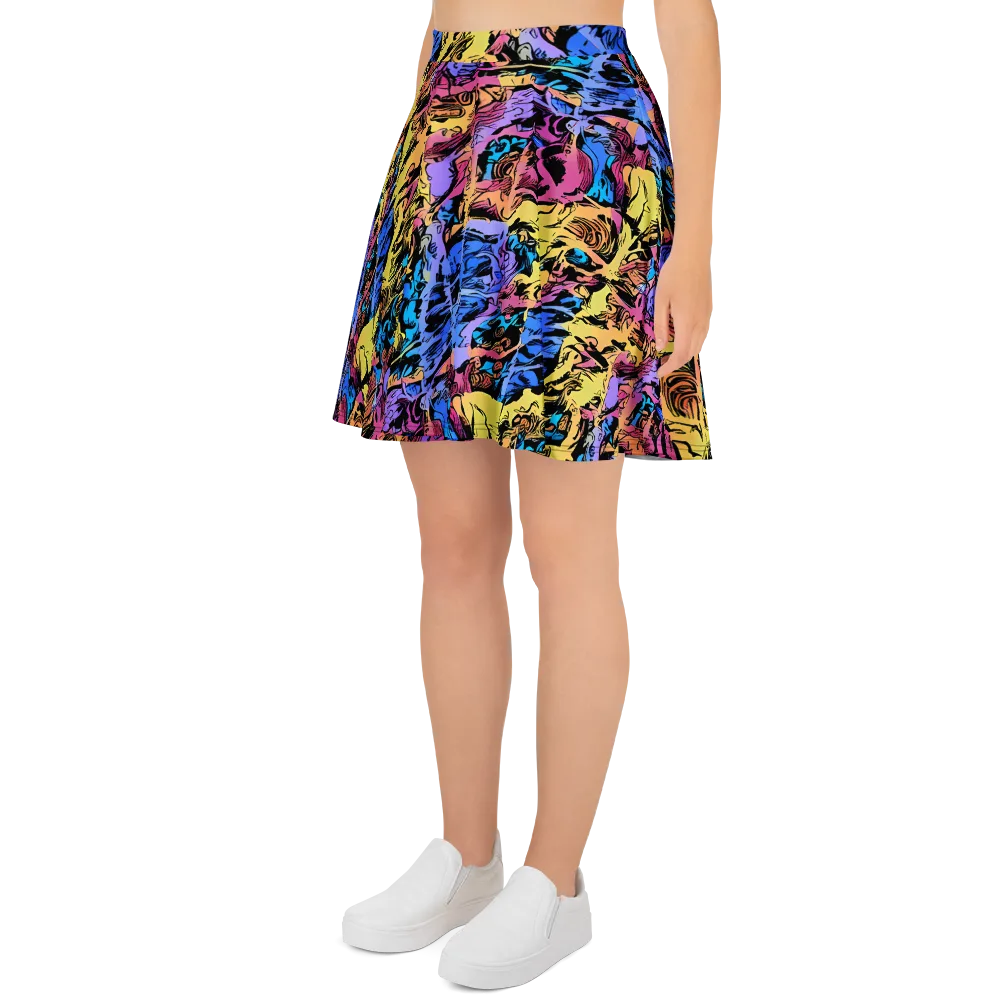 Pop-tide on Skater Skirt — Left