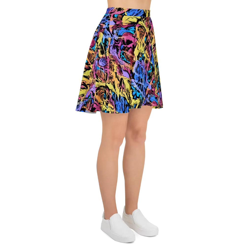Pop-tide on Skater Skirt — Right