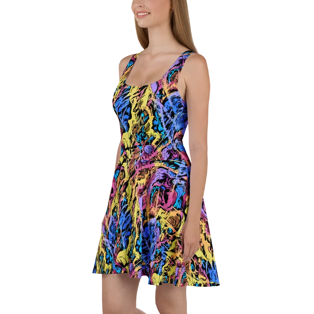 Pop-tide on Skater Dress — Left