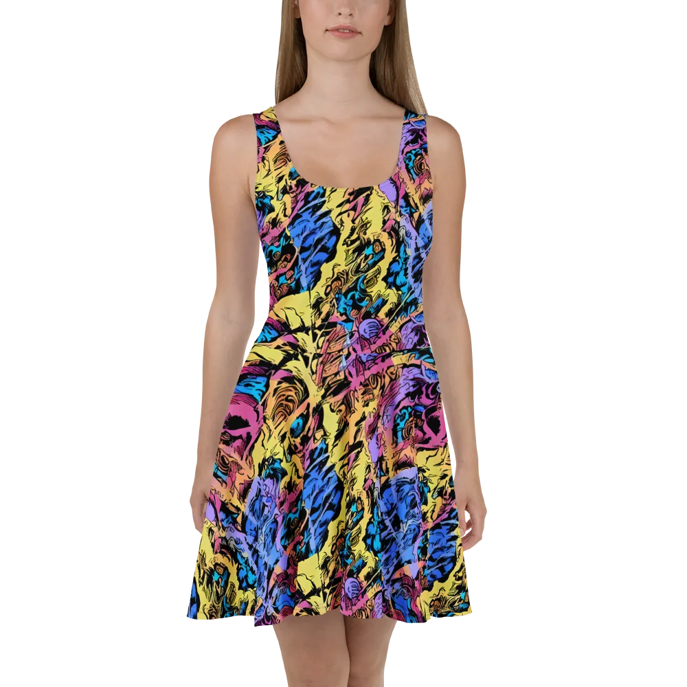 Pop-tide on Skater Dress — Front