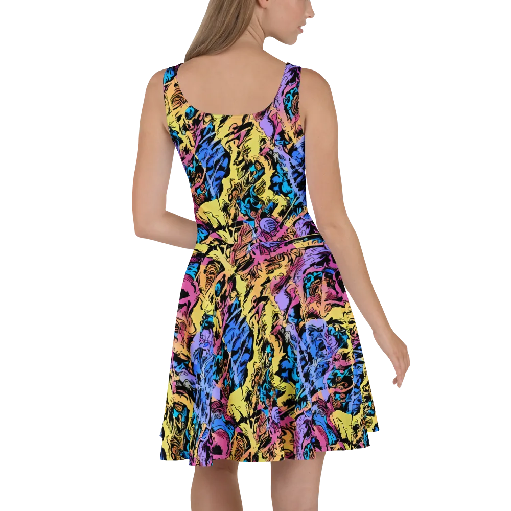 Pop-tide on Skater Dress — Back