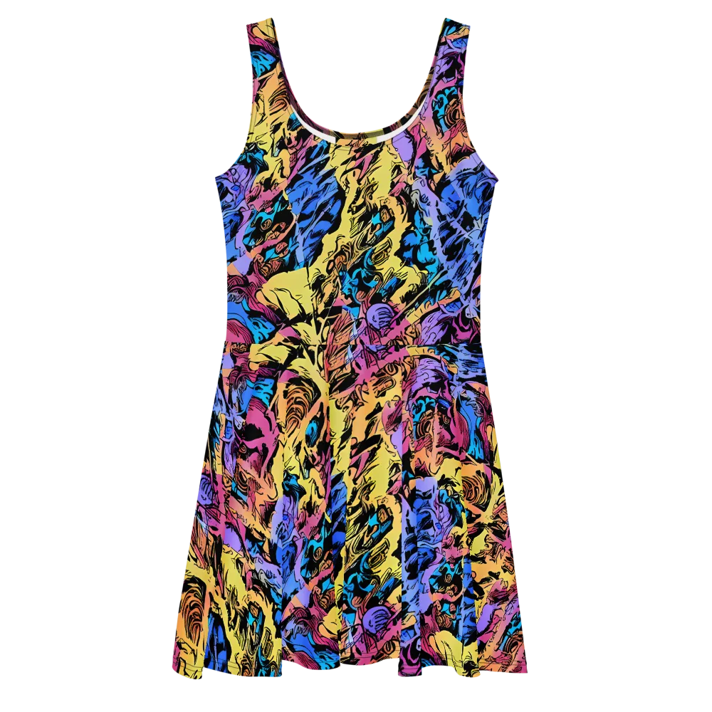 Pop-tide on Skater Dress — Front