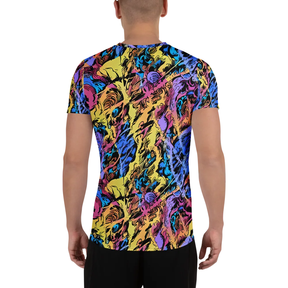 Pop-tide on Men's Athletic T-Shirt — Back