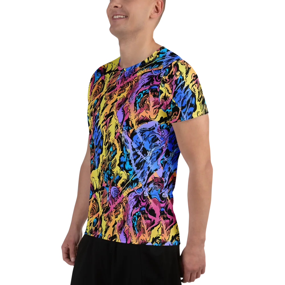 Pop-tide on Men's Athletic T-Shirt — Left
