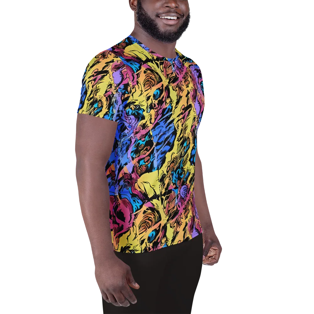 Pop-tide on Men's Athletic T-Shirt — Right