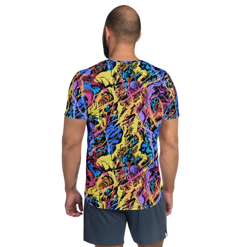 Pop-tide on Men's Athletic T-Shirt — Back