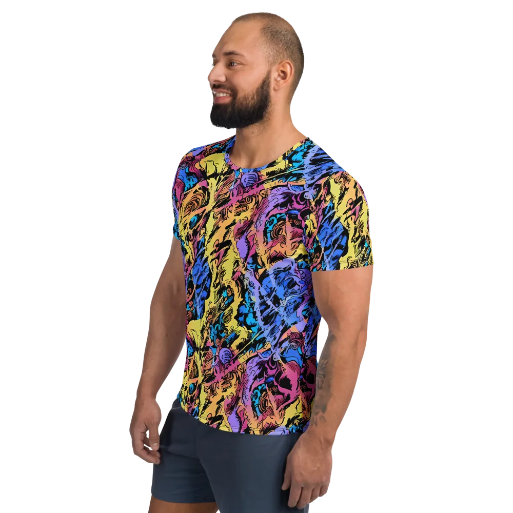 Pop-tide on Men's Athletic T-Shirt — Left