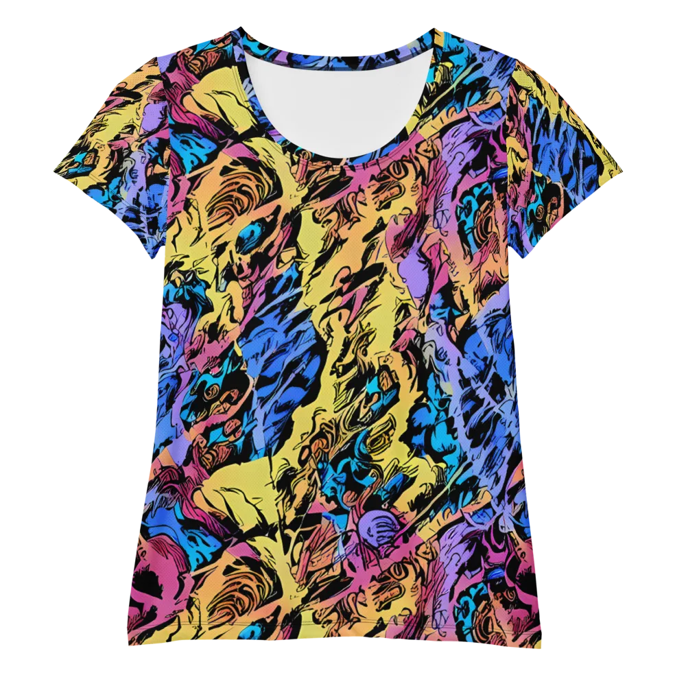 Pop-tide on Women's Athletic T-Shirt — Front