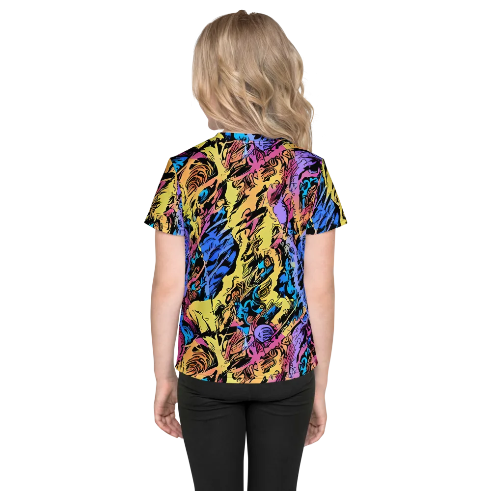 Pop-tide on Kids Crew Neck T-Shirt — Back