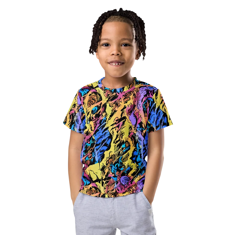Pop-tide on Kids Crew Neck T-Shirt — Front