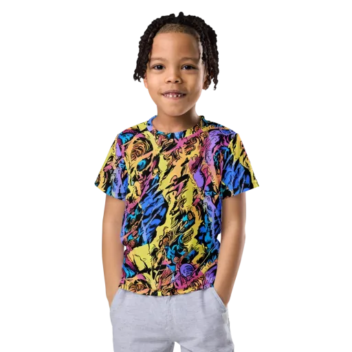 Pop-tide on a Kids Crew Neck T-Shirt