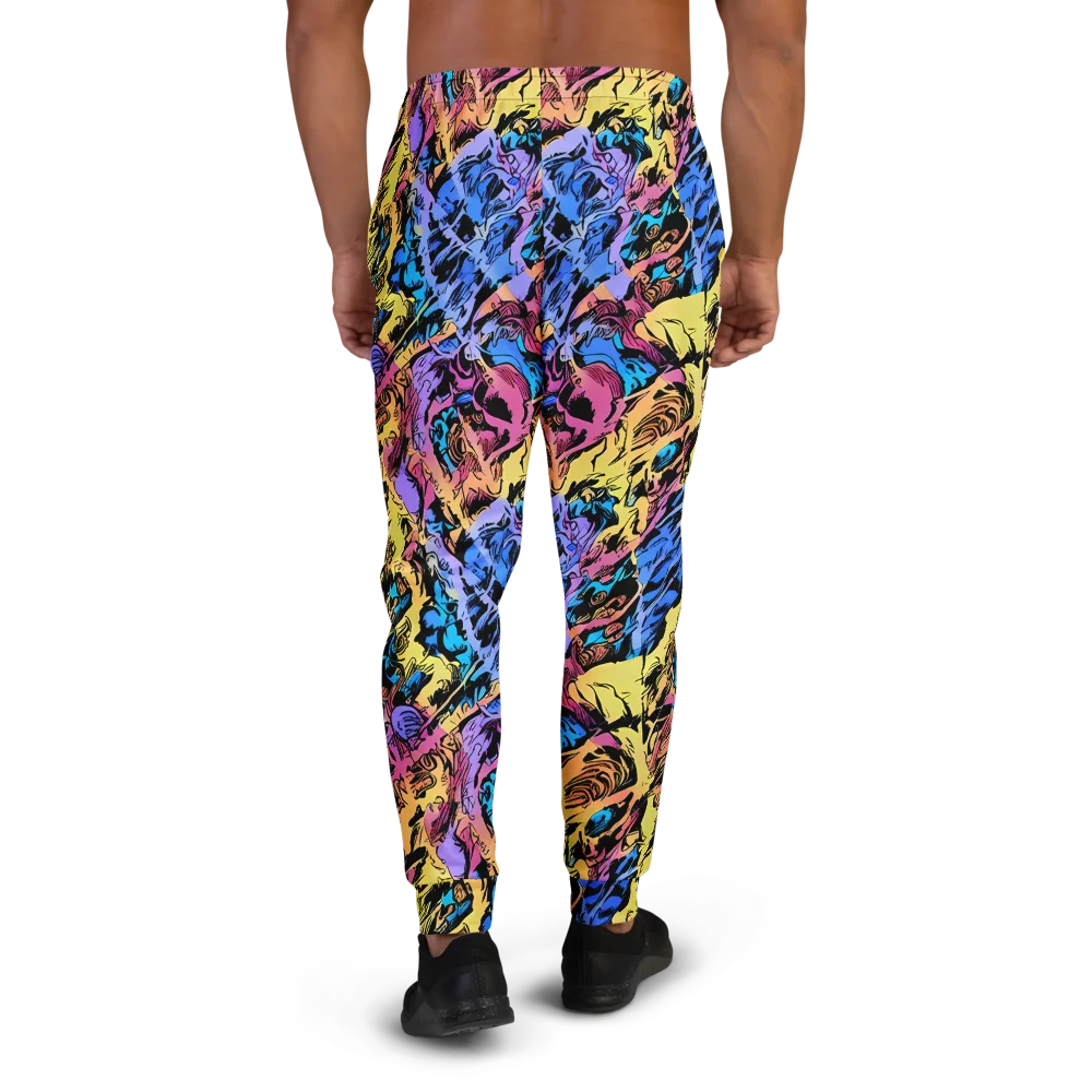 Pop-tide on Men's Joggers — Back