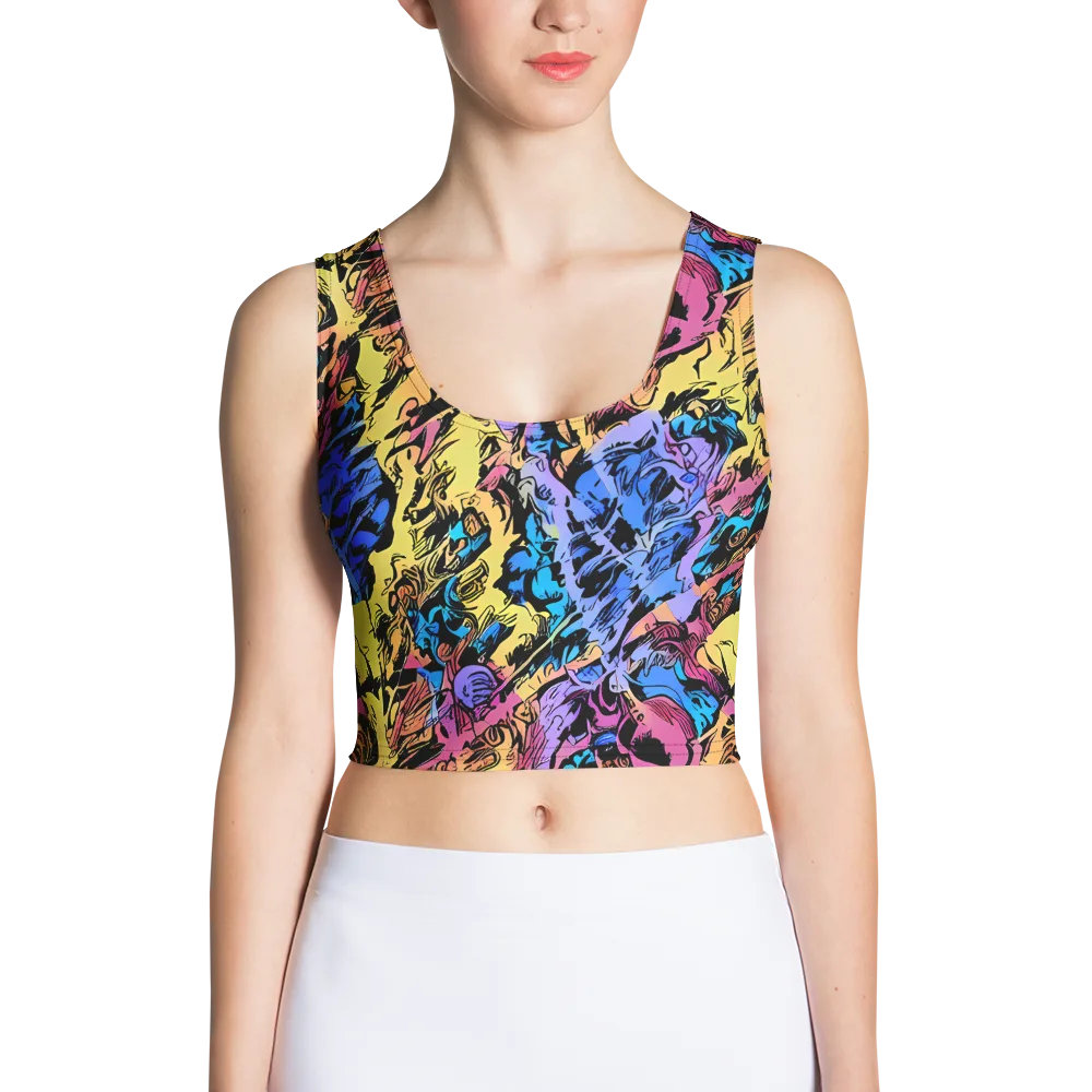 Pop-tide on Crop Top — Front