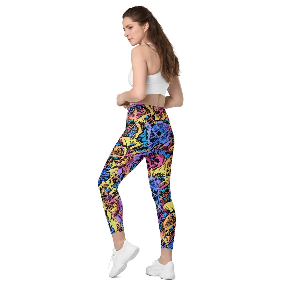 Pop-tide on Leggings with Pockets — Left Back