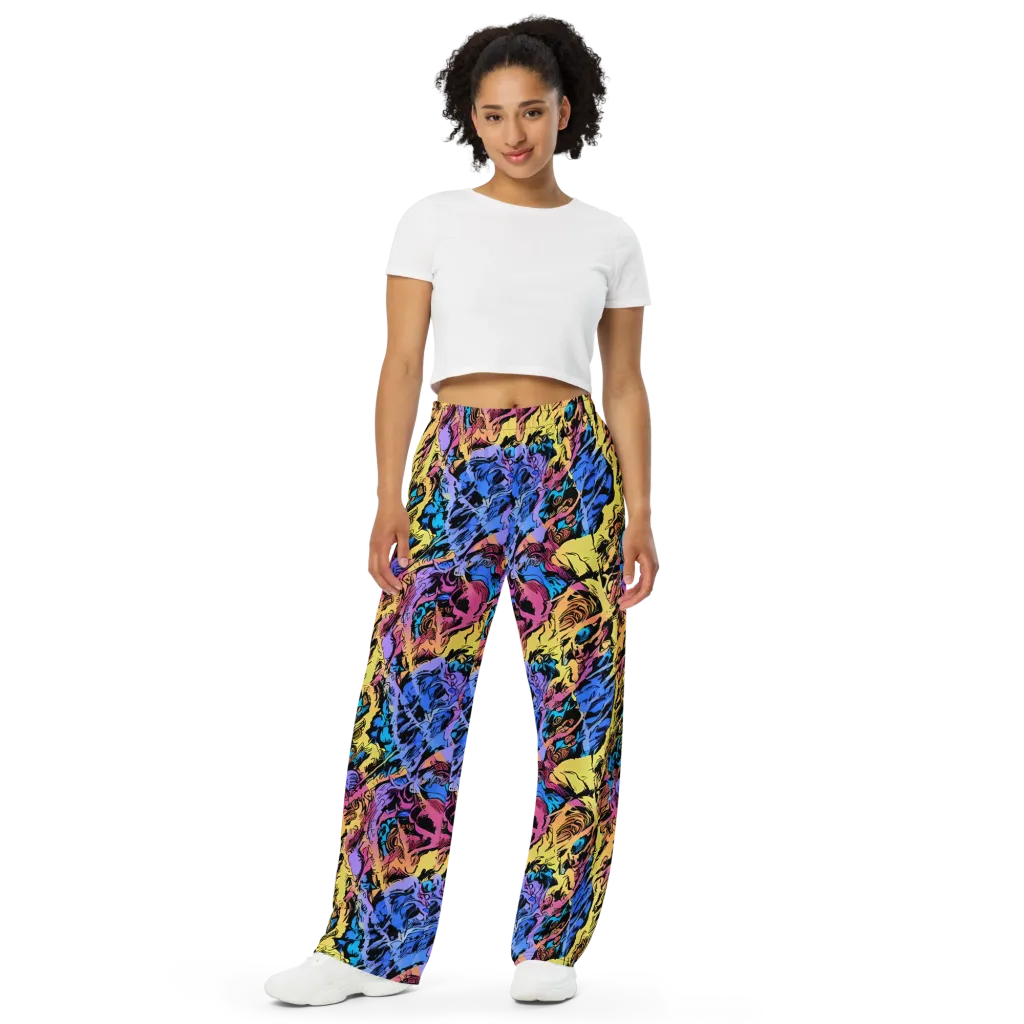Pop-tide on Wide-Leg Pants — Front