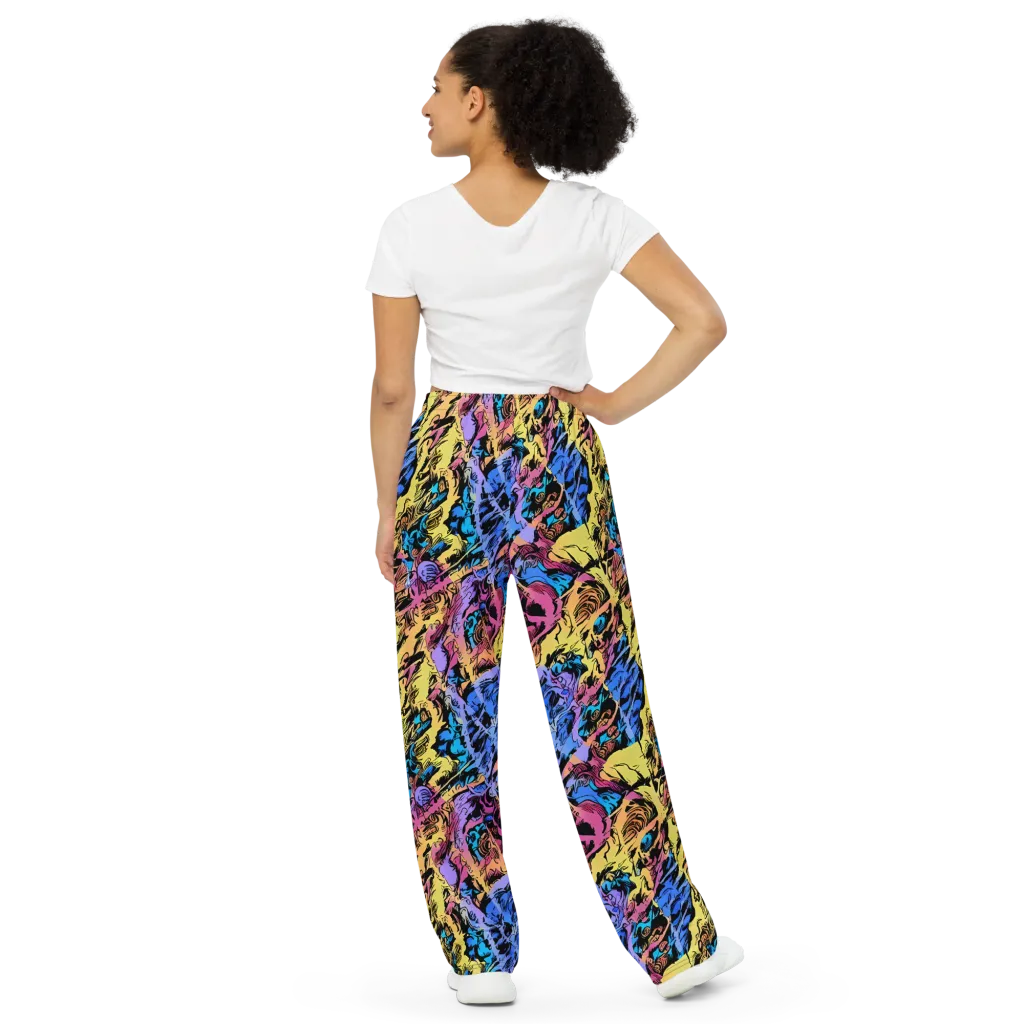 Pop-tide on Wide-Leg Pants — Back