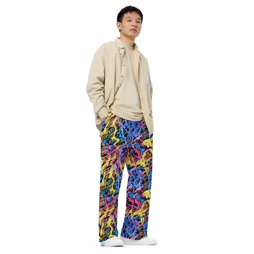 Pop-tide on Wide-Leg Pants — Right Front