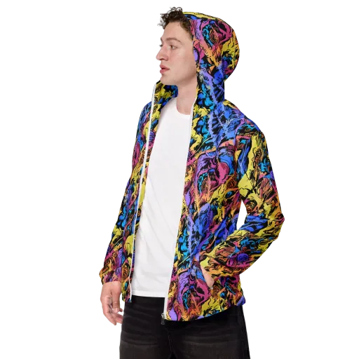 Pop-tide on a Men's Windbreaker