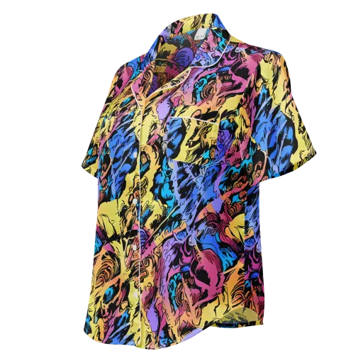 Pop-tide on a Women's Short Sleeve Pajama Top