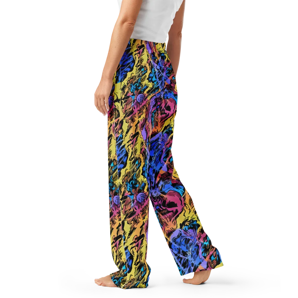 Pop-tide on Women's Pajama Pants — Left