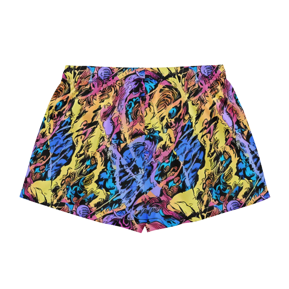 Pop-tide on Women's Pajama Shorts — Back