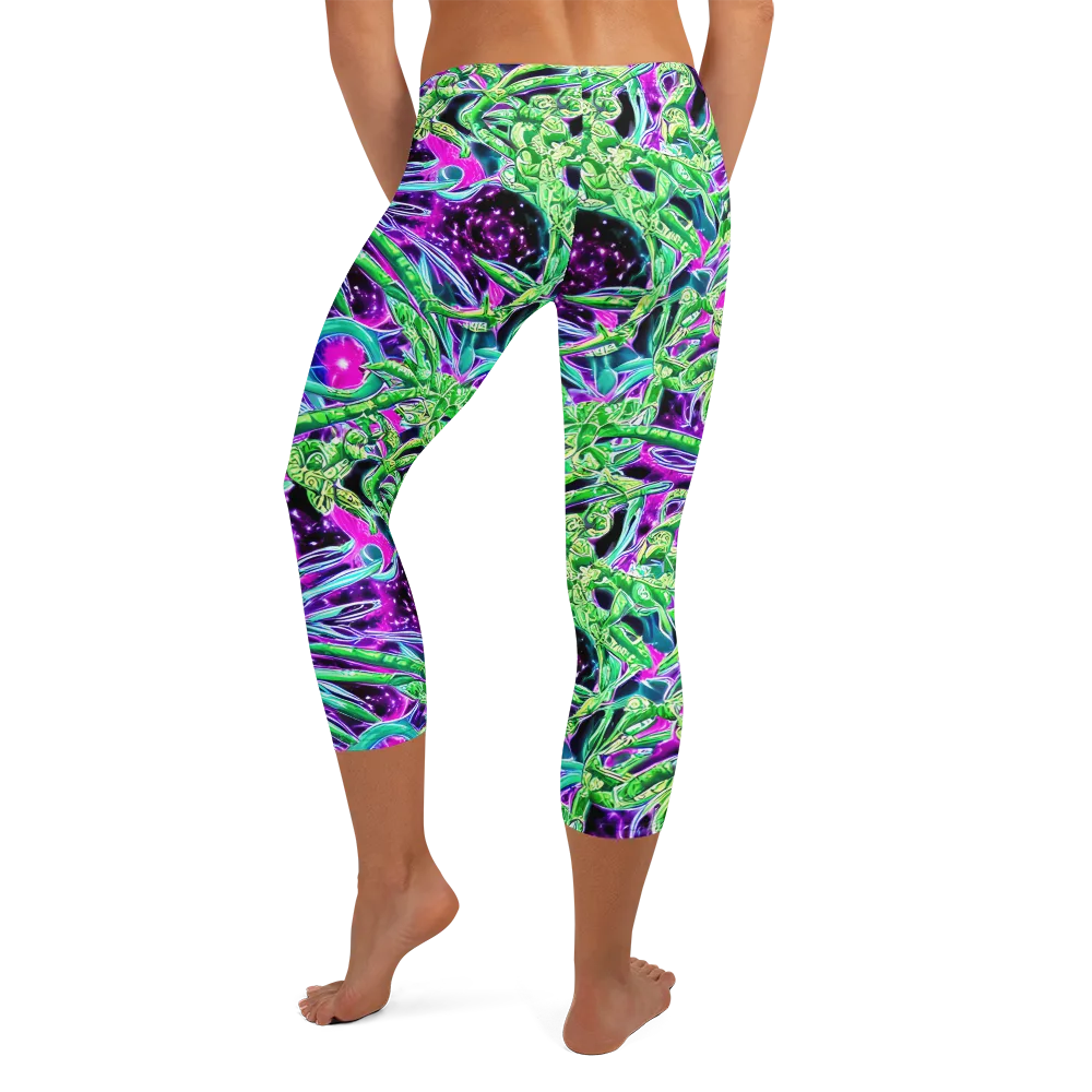 Cosmic Geckos on Capri Leggings — Back