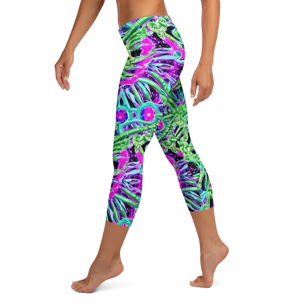 Cosmic Geckos on Capri Leggings — Left
