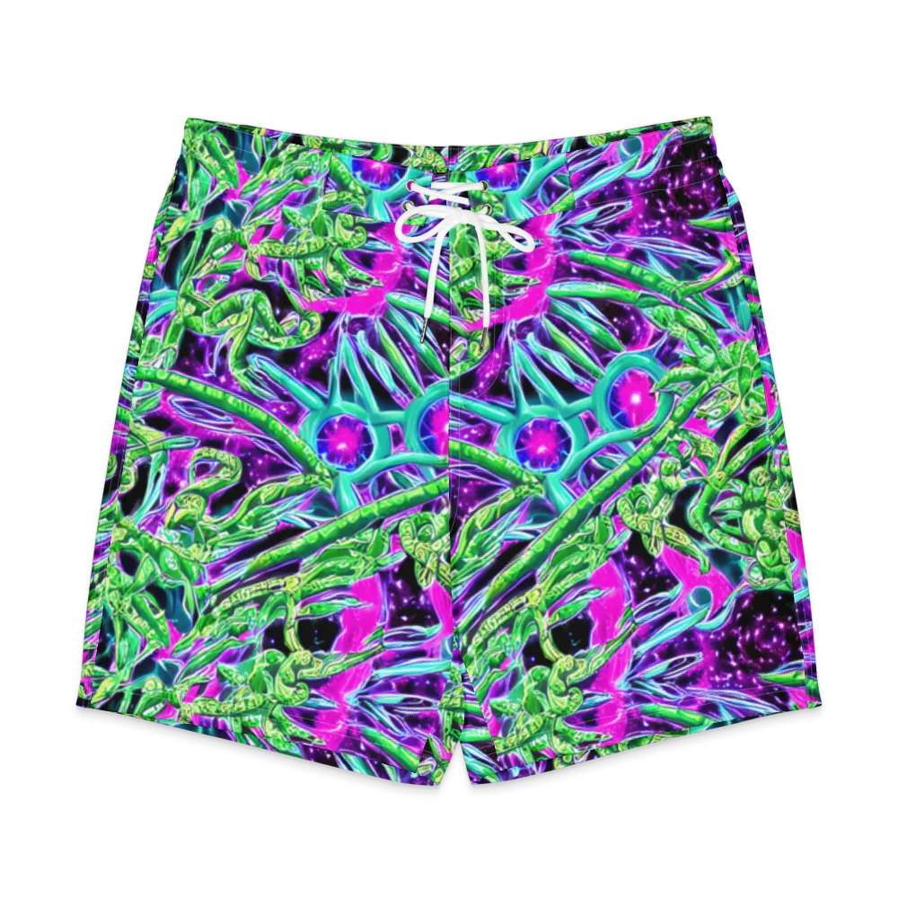 Cosmic Geckos on Men's Board Shorts — Front